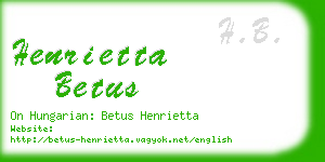 henrietta betus business card